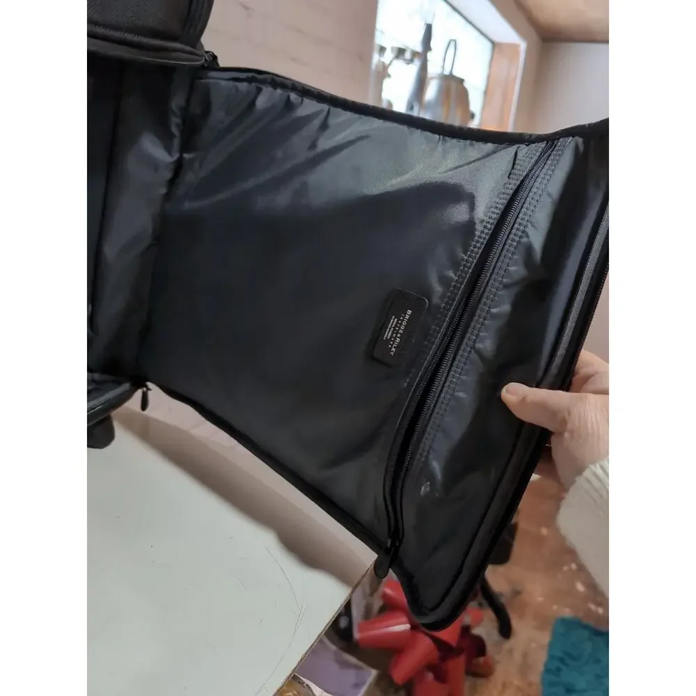 Briggs & Riley Baseline 22.5” Carry On Rolling Luggage 2 Wheel Black Ballistic - Picture 7 of 16